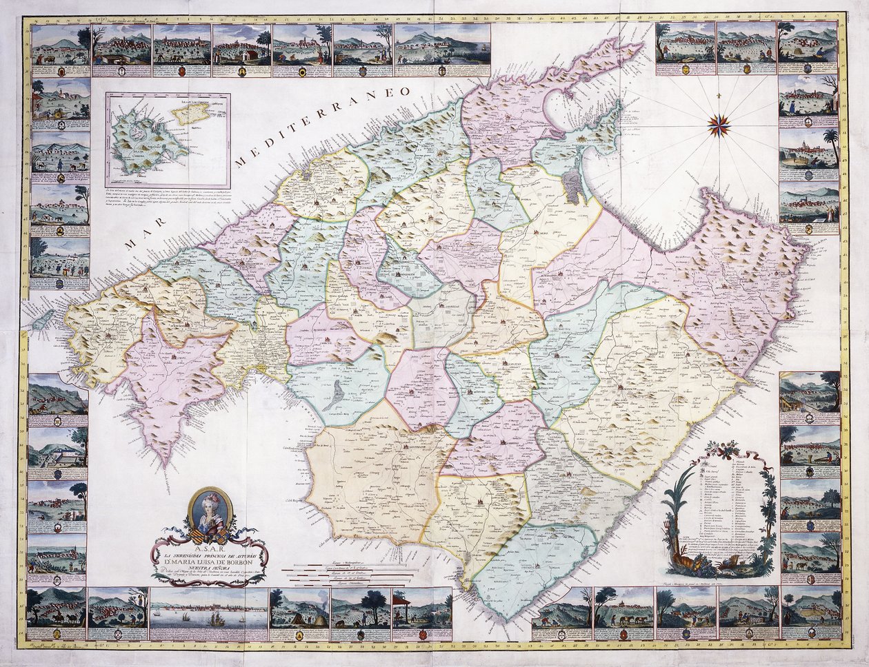 Map of the Island of Mallorca, 1785 by Spanish School