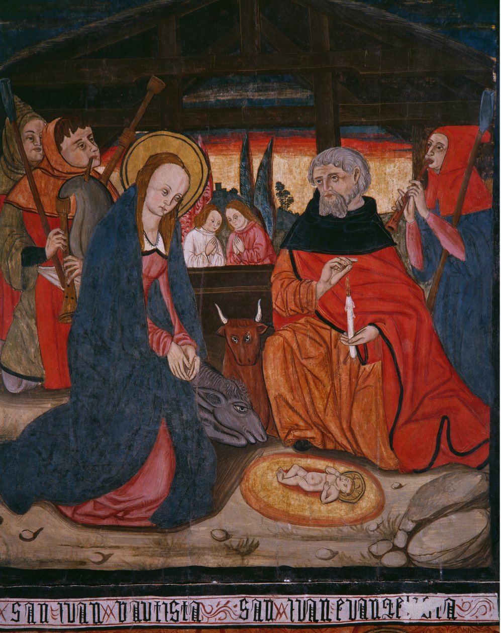 Nativity, panel from the Church San Andres of Tortura by Spanish School
