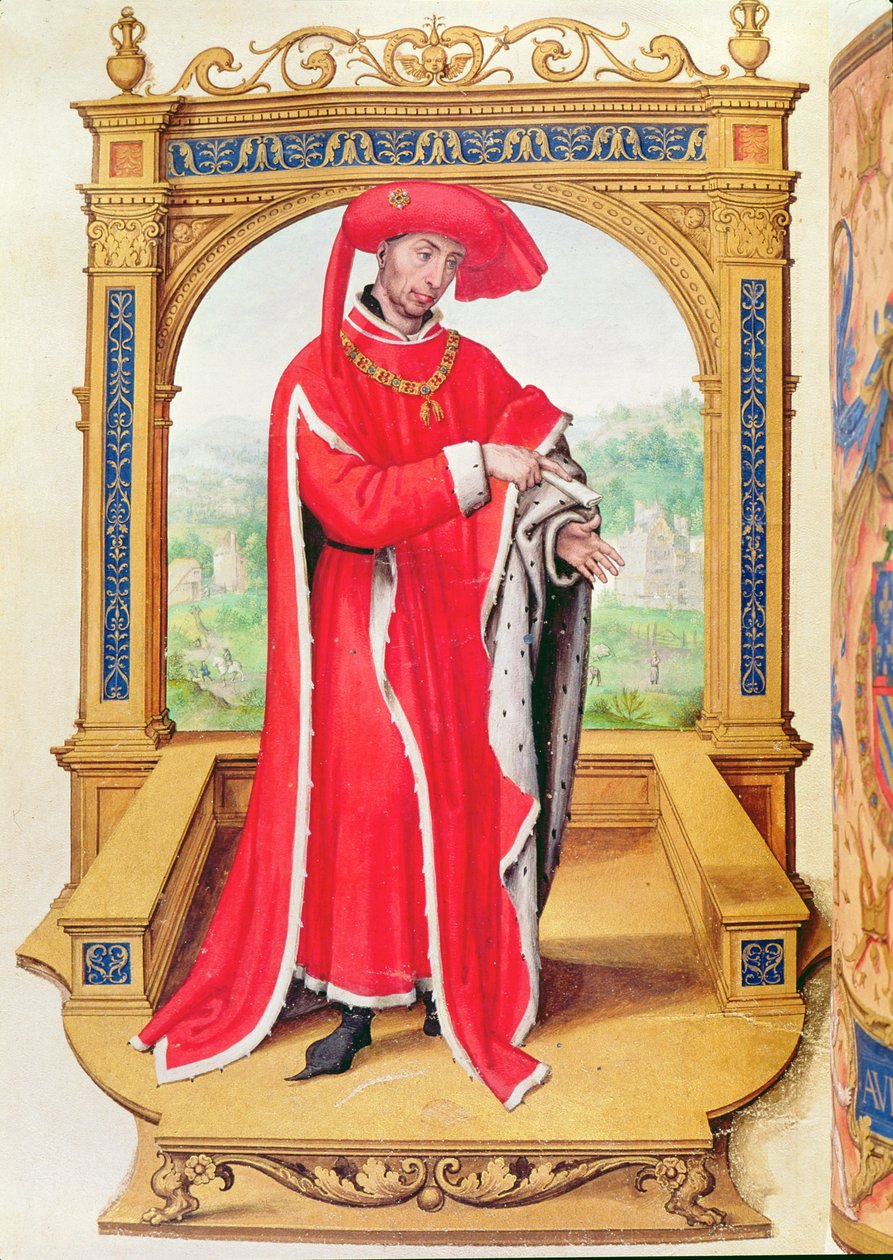 Philip the Good (1396-1467) Duke of Burgundy, Founder of the Order of the Golden Fleece, from the Statuts de la Toison d