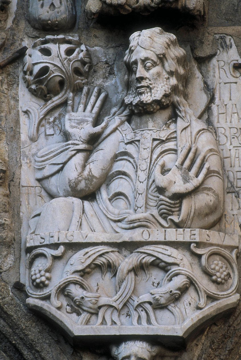 Representation of the prophet Abraham, bas relief of the facade of the goldsmiths by Spanish School