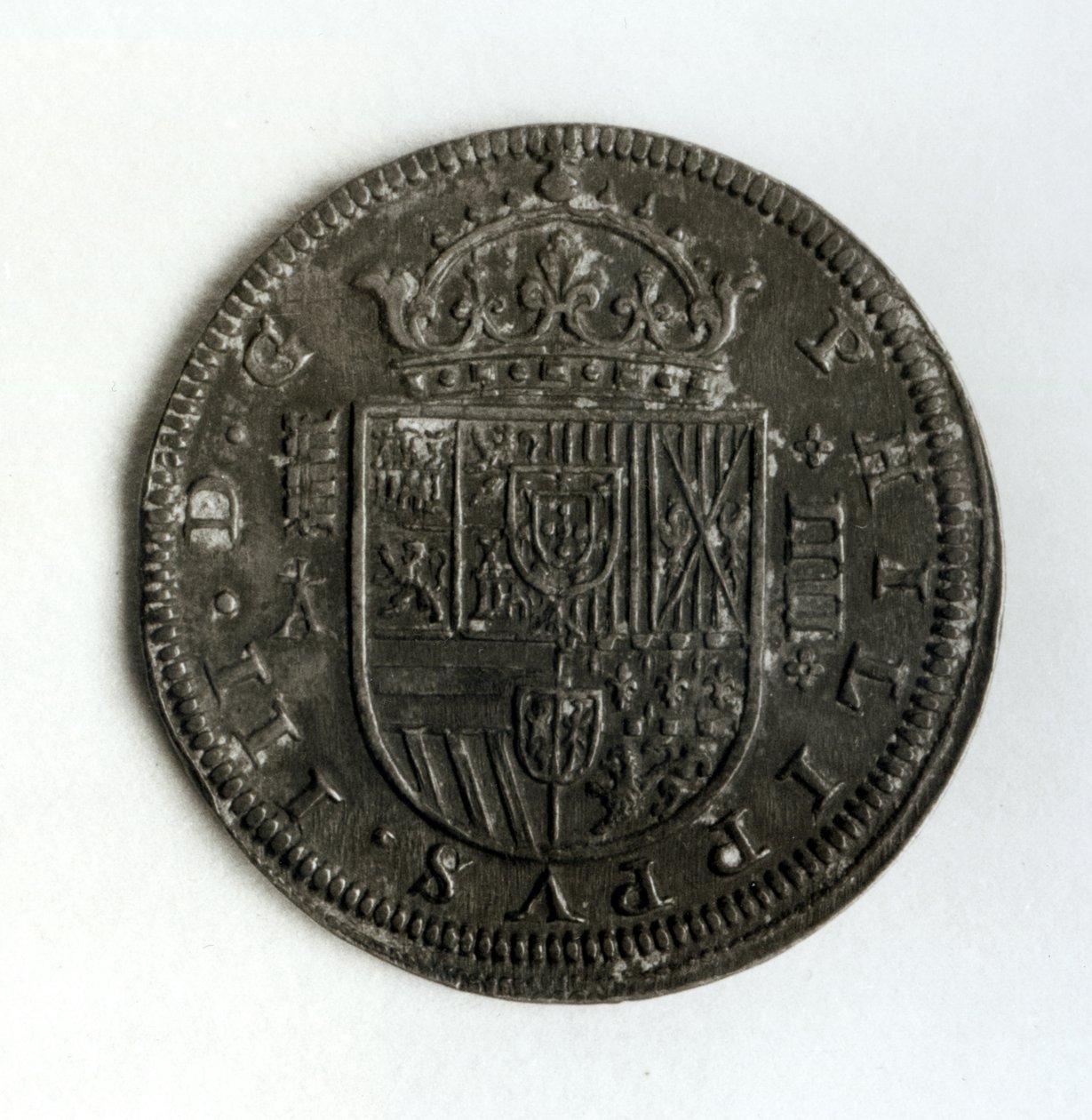 Silver crown coin of four reale from the reign of Philip III of Spain and Portugal (1578-1621) by Spanish School