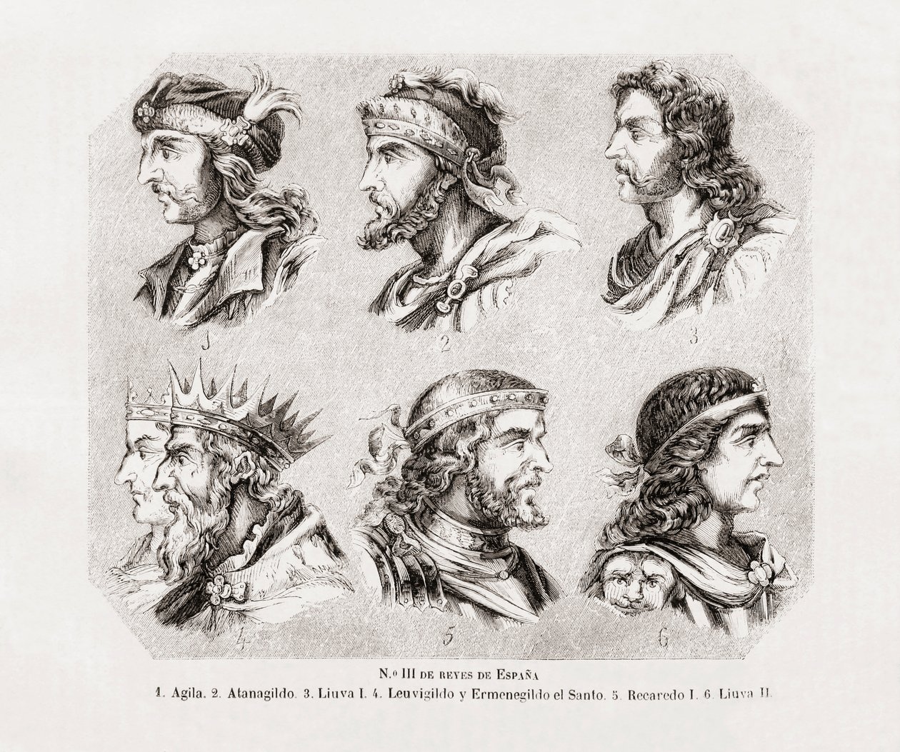 Six Spanish Kings by Spanish School