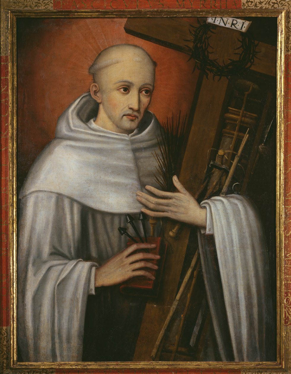 St. Bernard of Clairvaux carrying the instruments of the Passion by Spanish School
