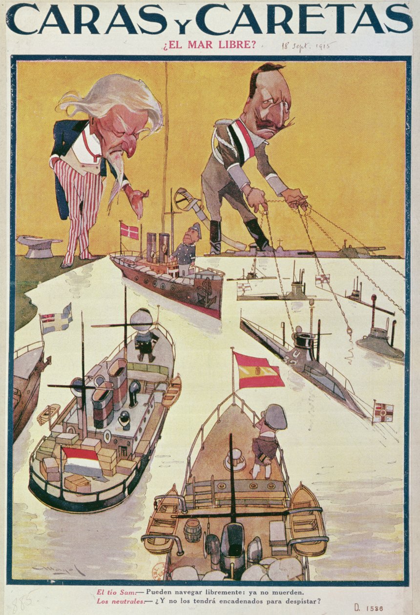 The Kaiser and Uncle Sam at the Time of the 1st World War by Spanish School
