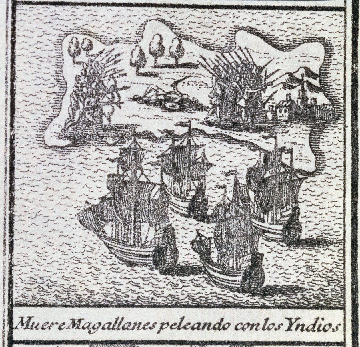 The Death of Magellan in a Battle with the Indians by Spanish School