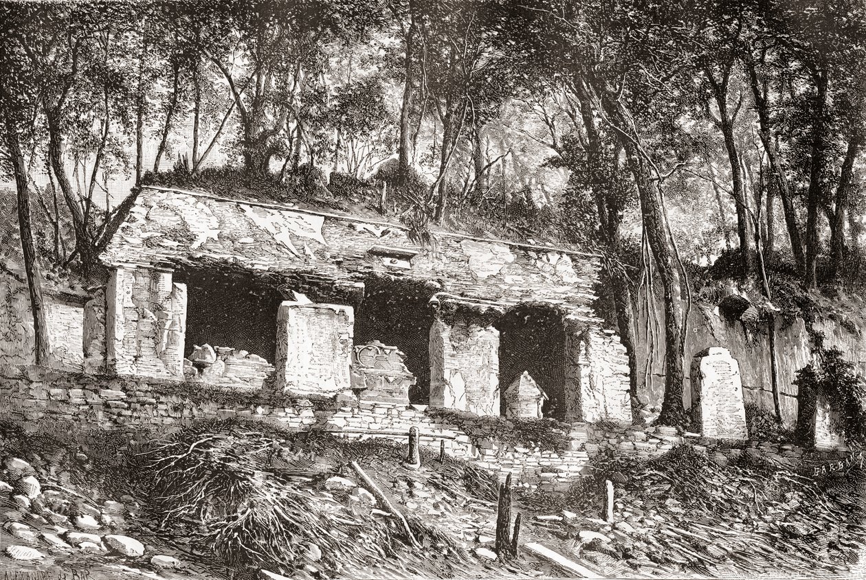 The Facade of the Palace at Palenque by Spanish School