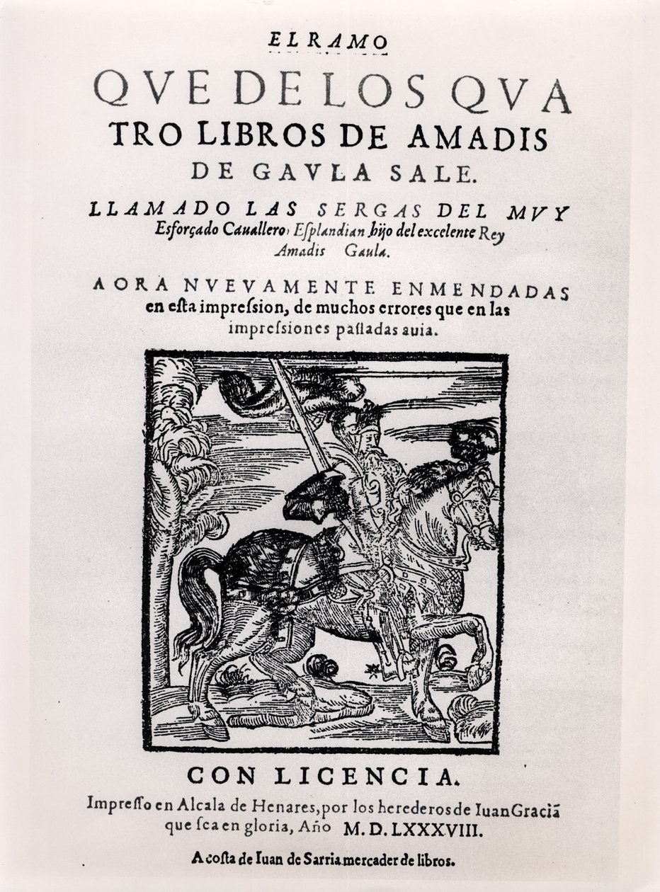 Title page of Amadis de Gaula, 1588 by Spanish School