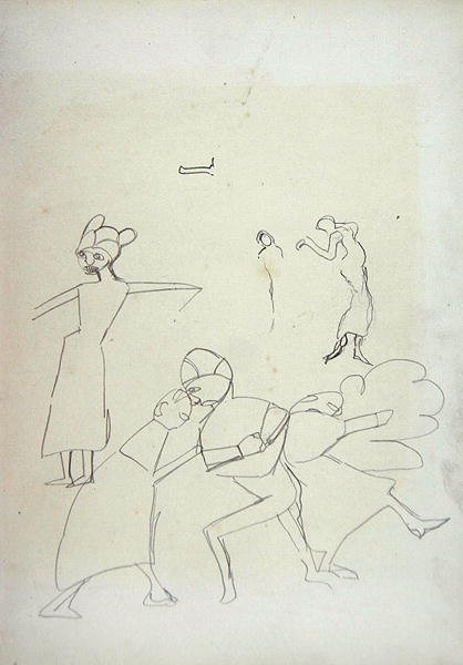 Study of Figures, for the Cave of the Golden Calf by Spencer Frederick Gore