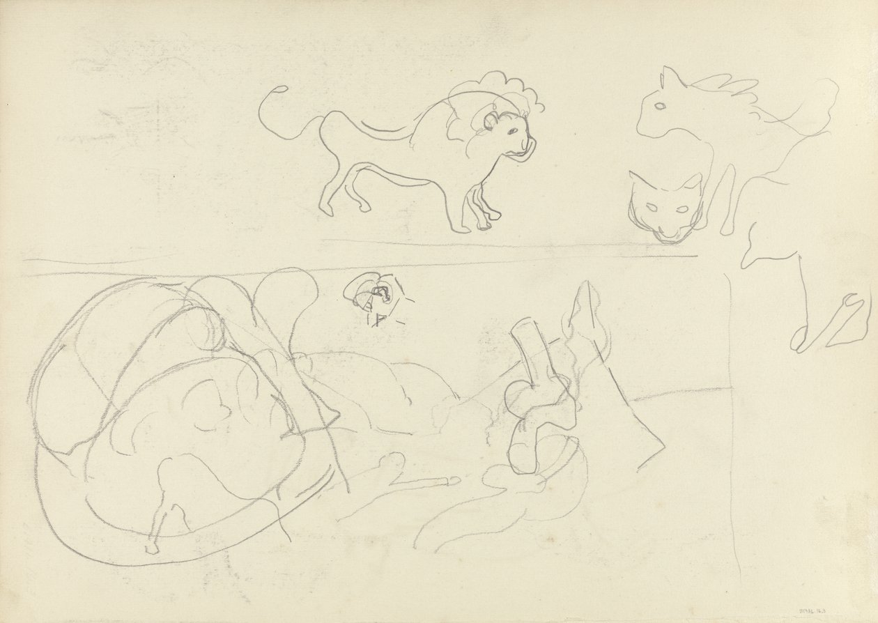 Study of Animals, for the Cave of the Golden Calf by Spencer Frederick Gore