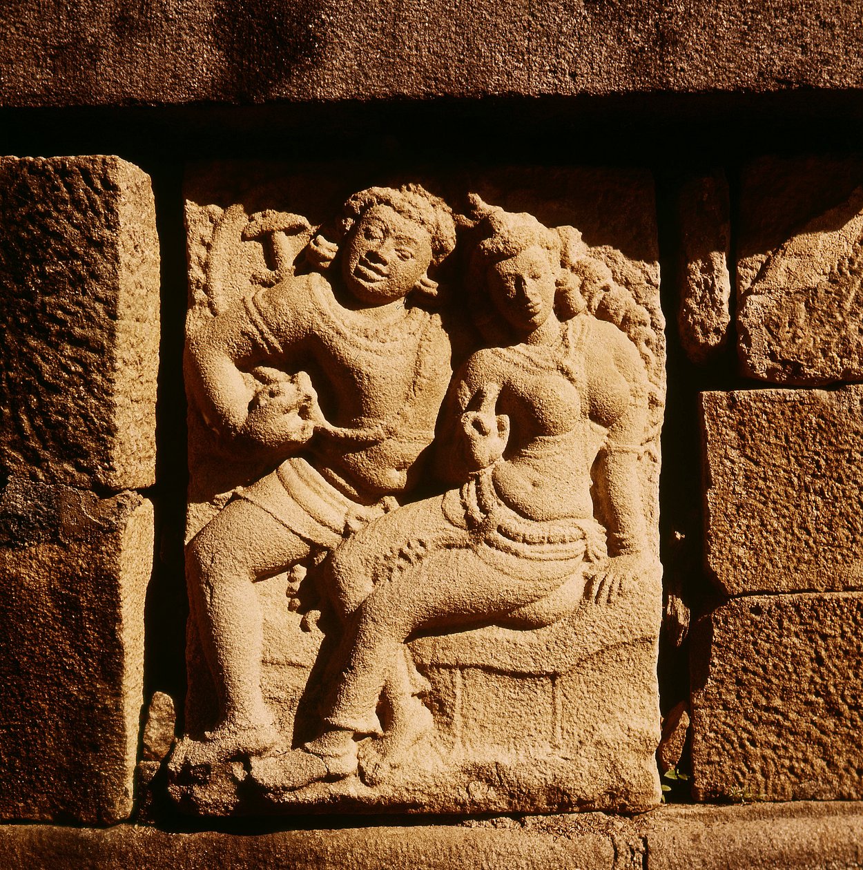 Relief of a Mithuna Couple at Isurumuniya by Sri Lankan School