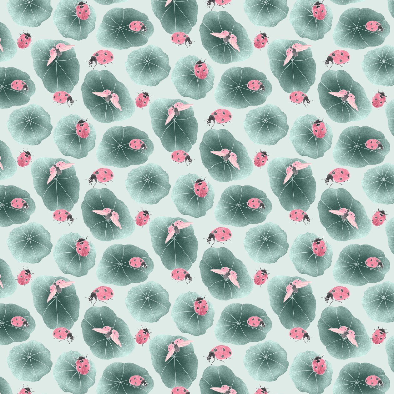 Nasturtium Coordinate Pattern Colorway 1 by Stacy Hsu