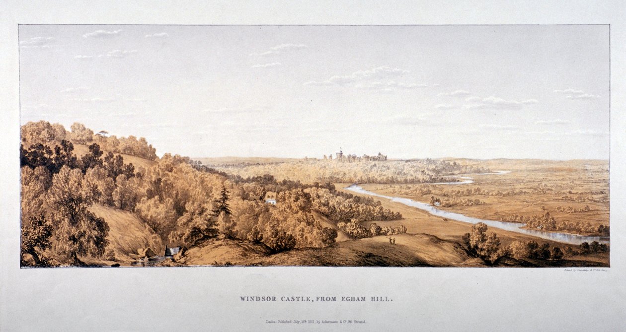 View of Windsor Castle from Egham Hill, Berkshire, 1851 by Standidge and Co
