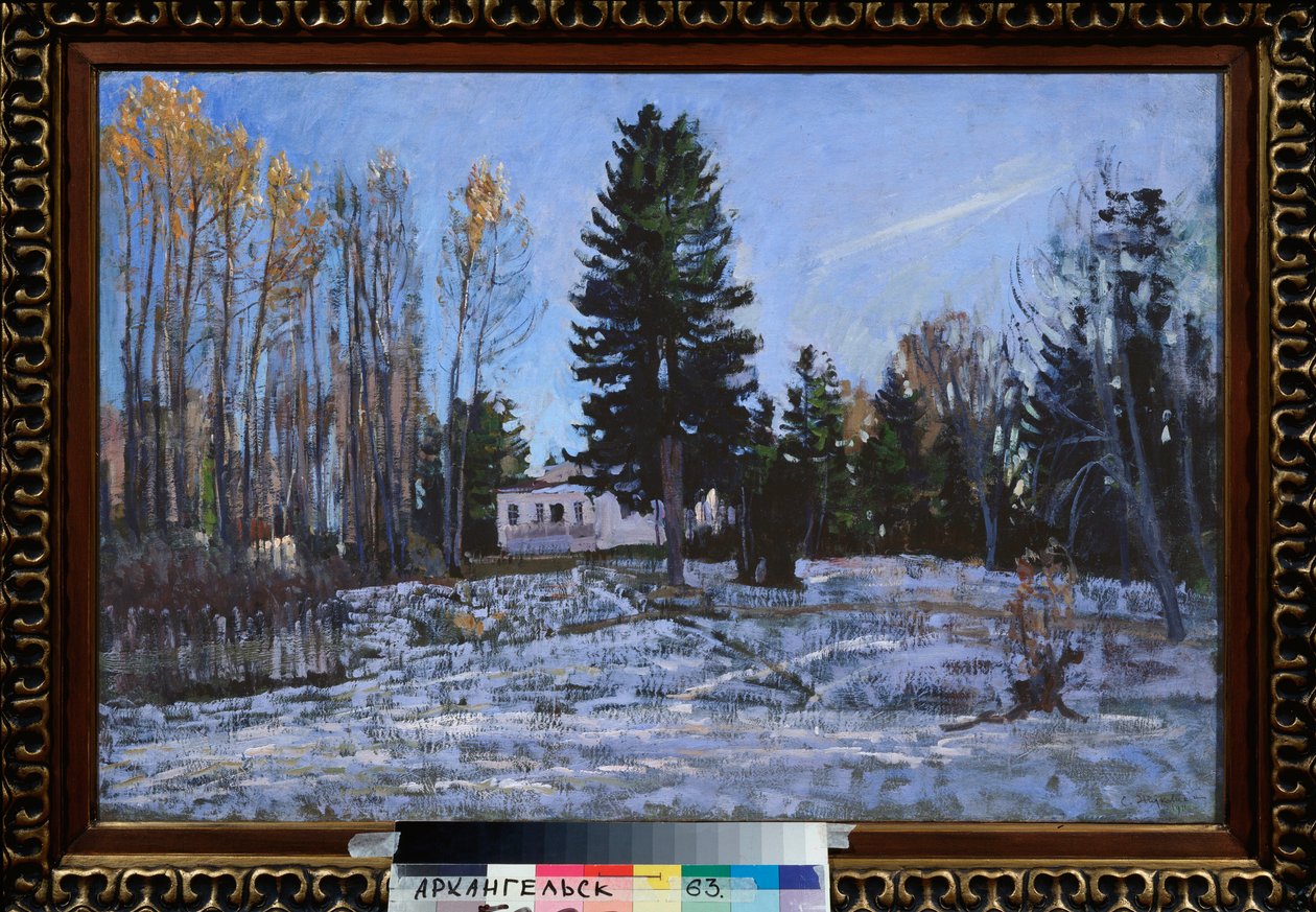 An Old Country Estate. Painting by Stanislav Yulianovich Zhukovsky by Stanislav Joulianovitch Joukovski