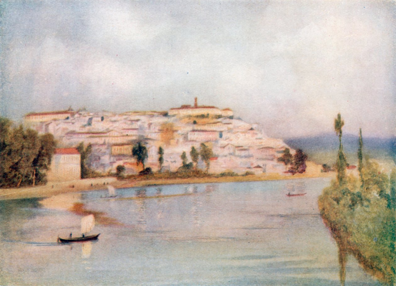 Coimbra and the River Mondego by Stanley Inchbold