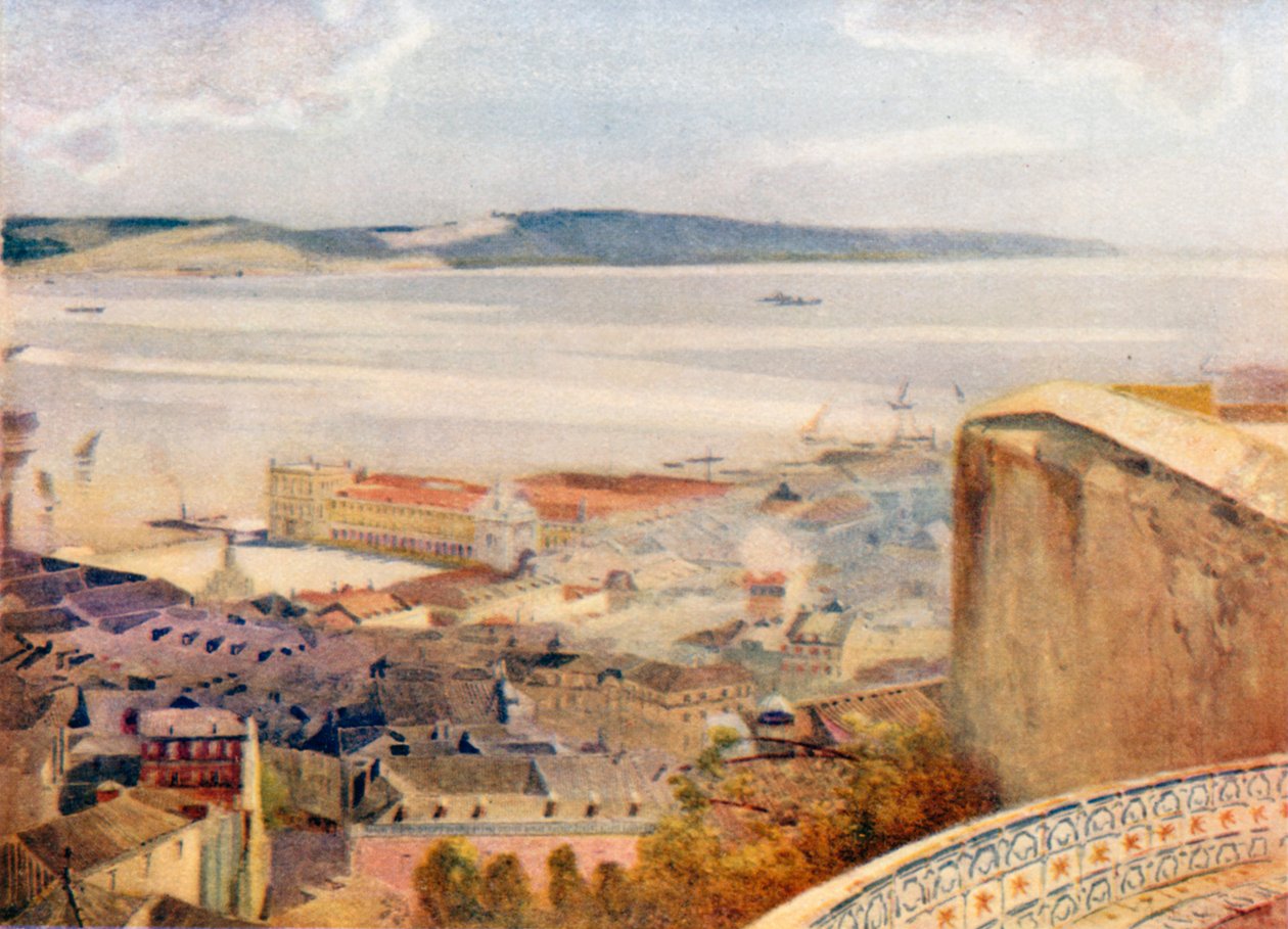 Lisbon from the Castello of St George by Stanley Inchbold