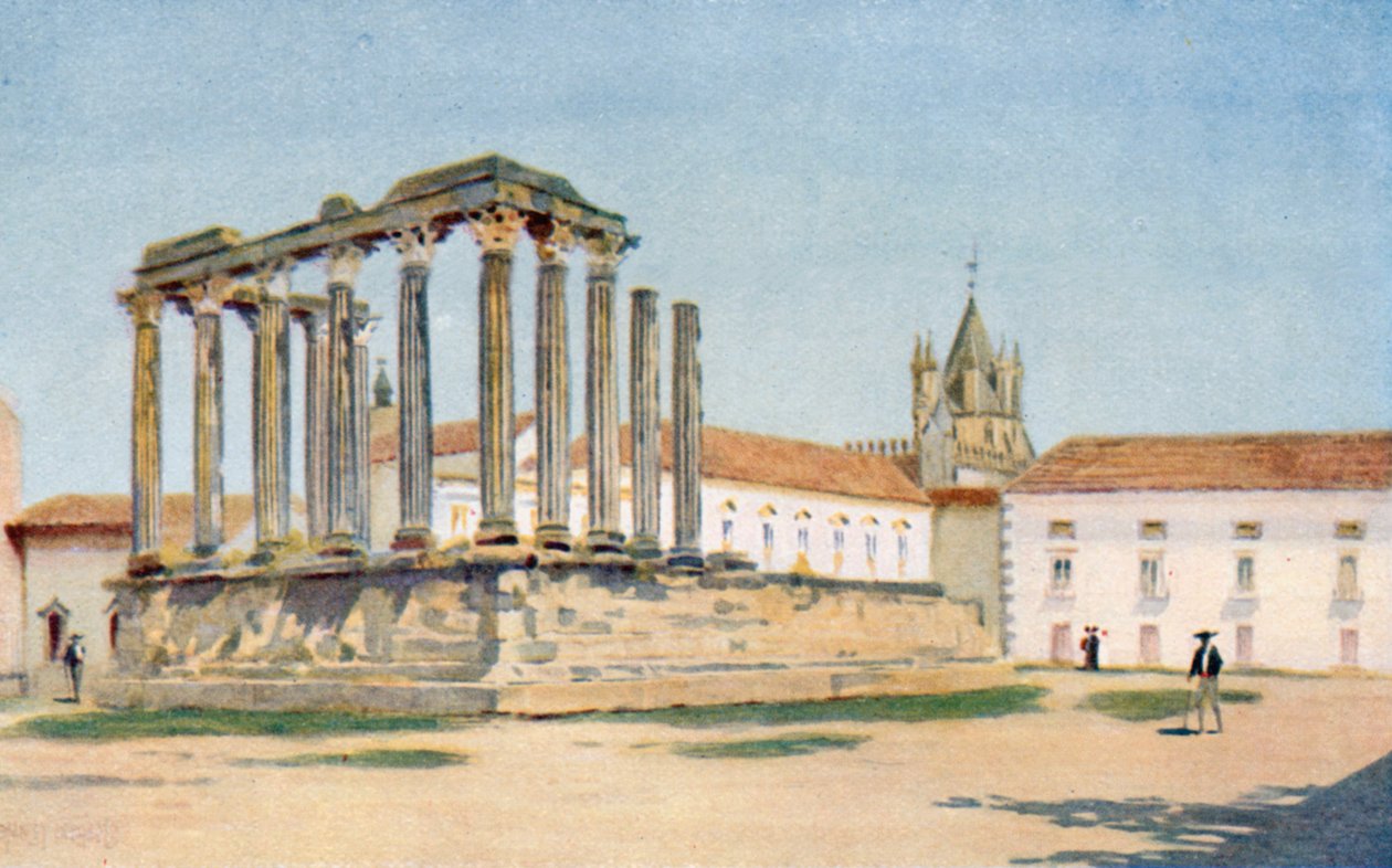 Temple of Diana, Evora by Stanley Inchbold