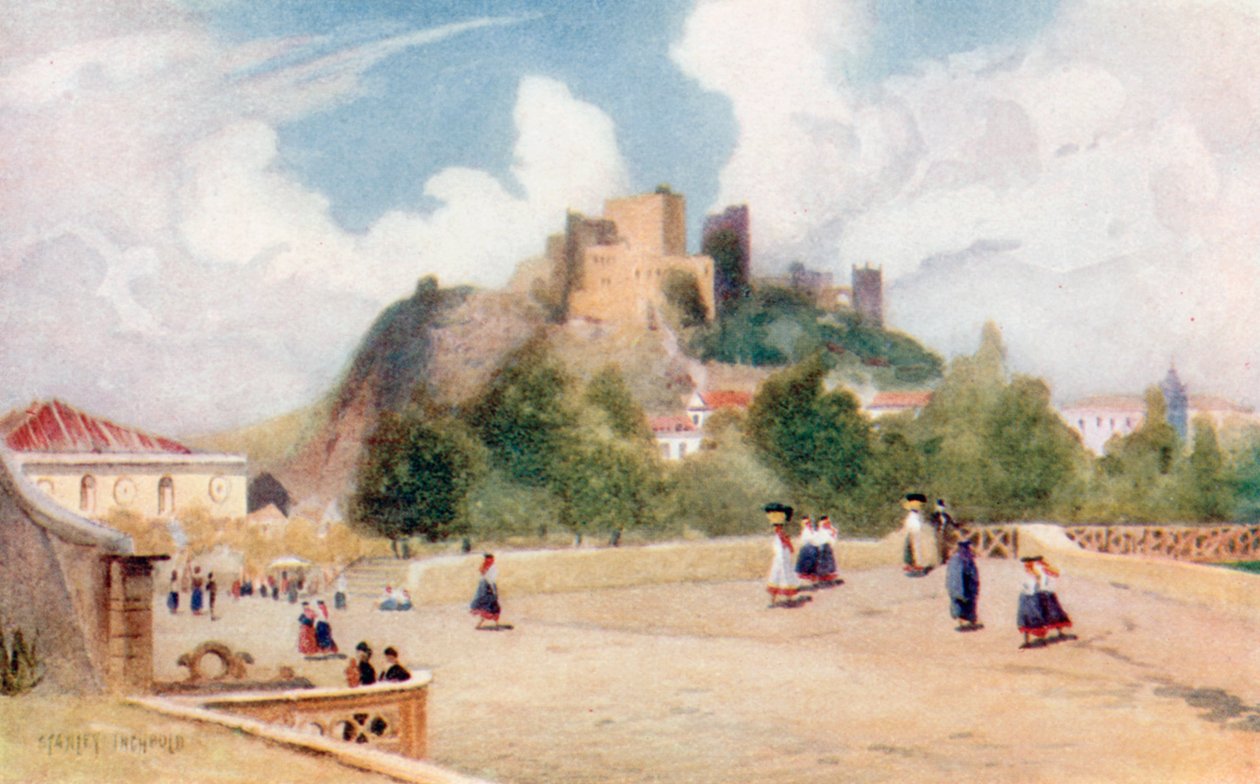 The Castle Hill, Leiria by Stanley Inchbold