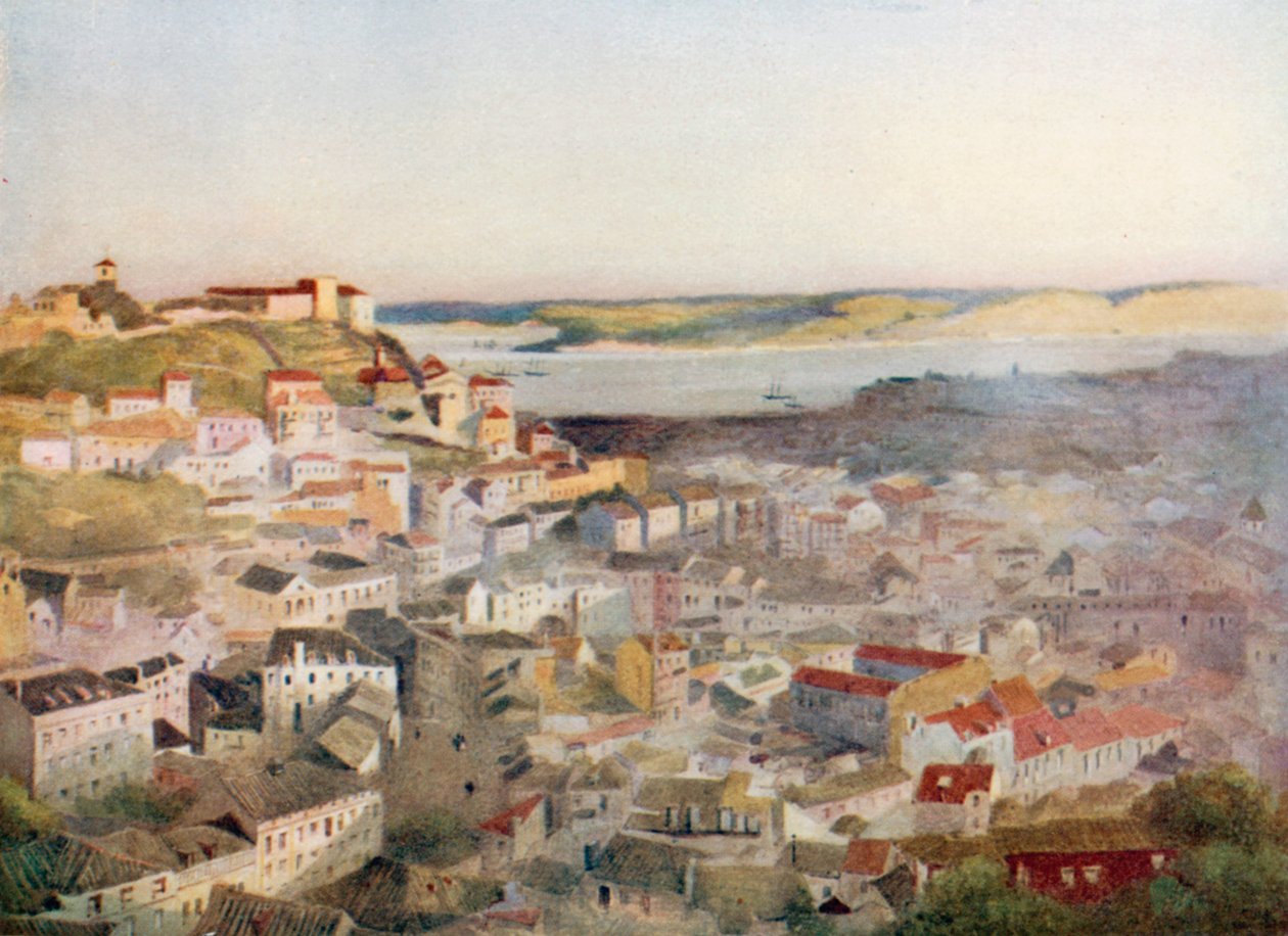 The Hill of St George, Lisbon by Stanley Inchbold
