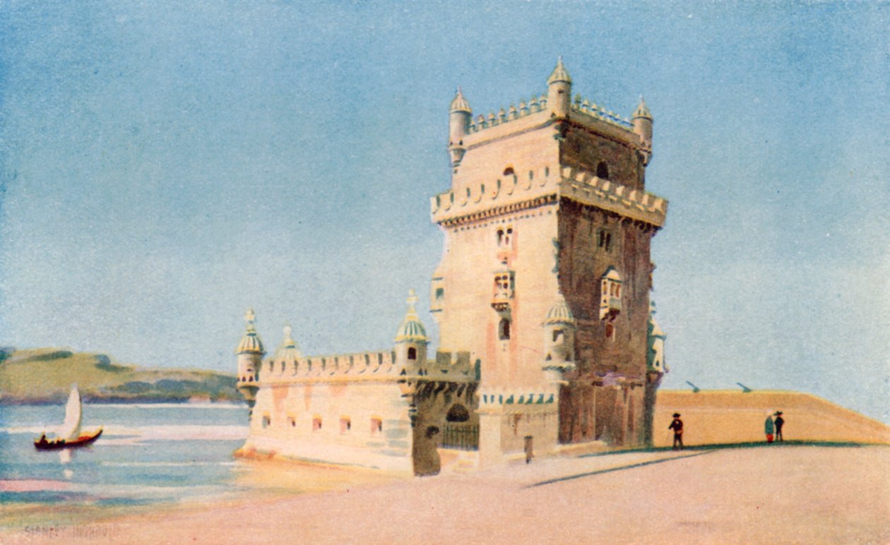 Tower of Belem, Lisbon by Stanley Inchbold