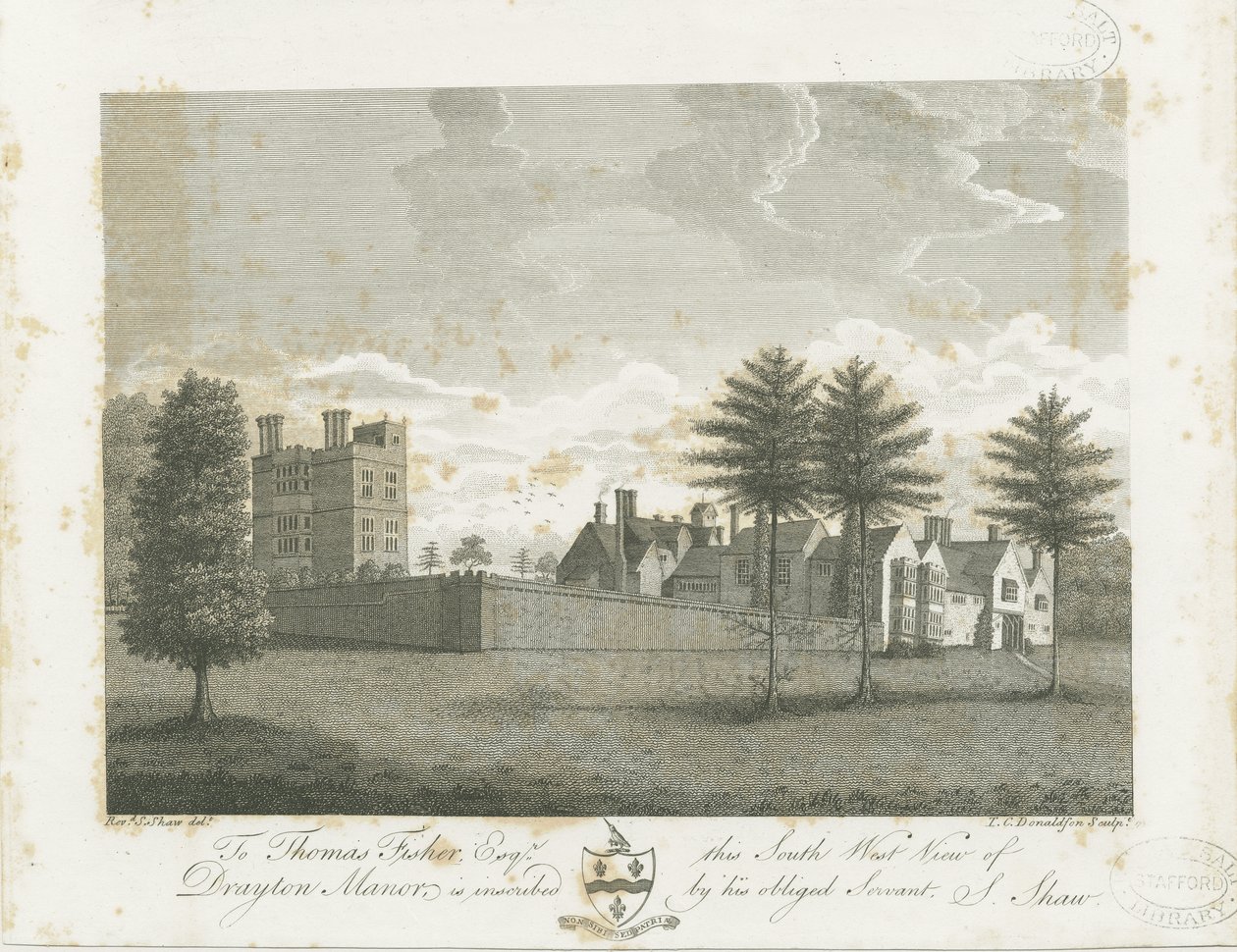Drayton Bassett - "Drayton Manor" (engraving) by Stebbing Shaw
