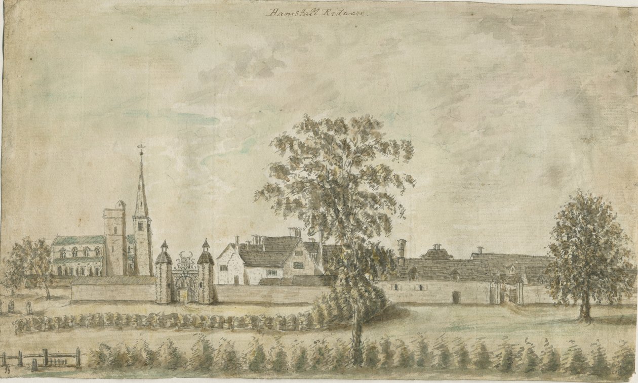 Hamstall Ridware - Church and Manor House by Stebbing Shaw