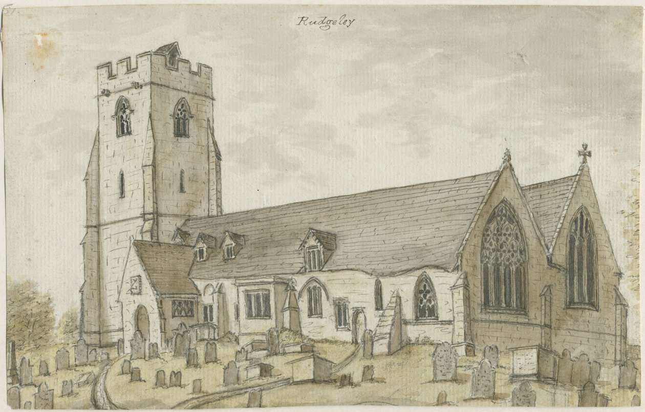 Rugeley Church (Old) by Stebbing Shaw