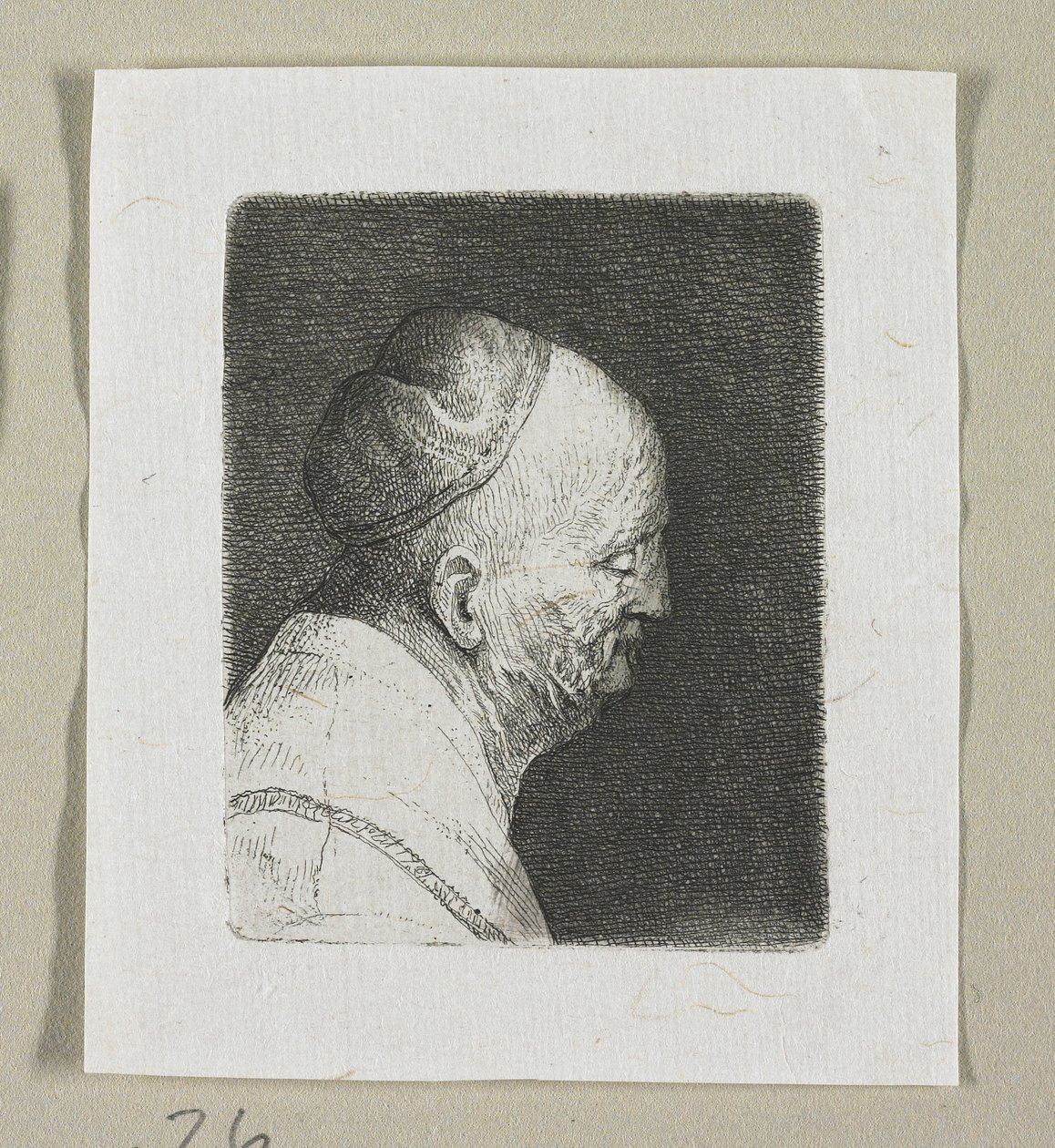 Head of an Old Man in Profile Facing Right by Stefan Juliusz Norblin de la Gourdaine