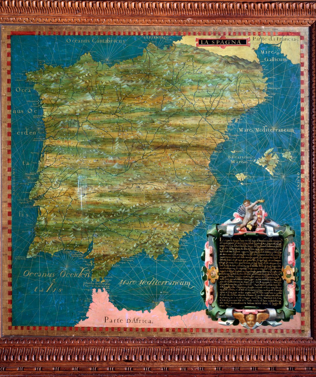 Spain and Portugal Map by Stefano Buonsignori