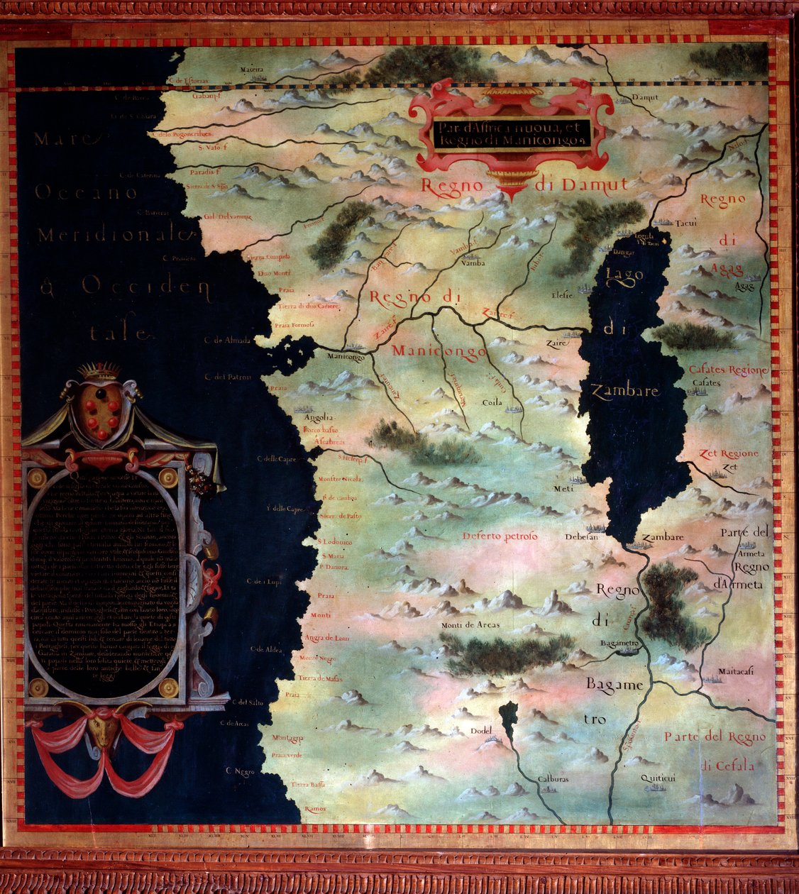 West Africa (Congo and Angola) Map Made by Stefano Bonsignori by Stefano Buonsignori