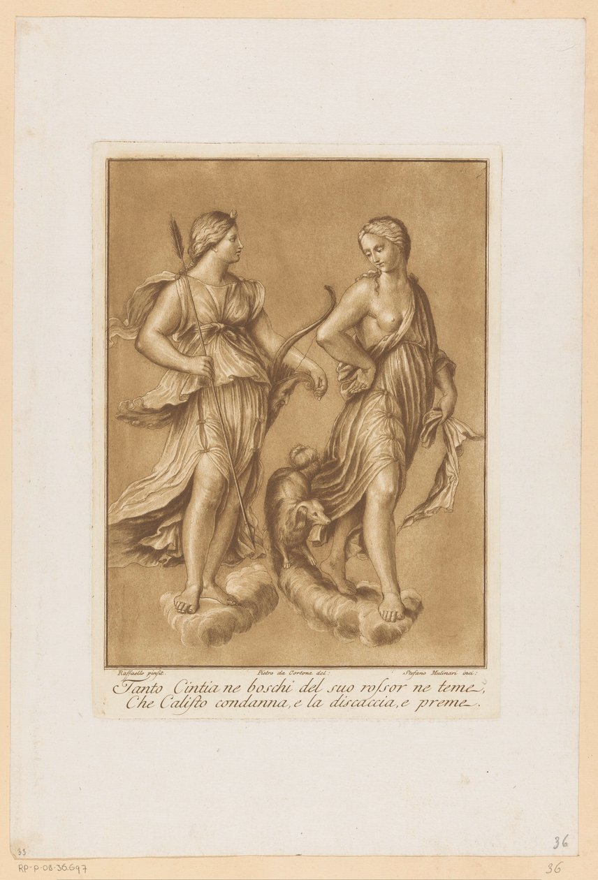 Diana and Callisto (series title: Ceiling Paintings of the Loggia di Galatea in the Villa Farnesina in Rome) by Stefano Mulinari