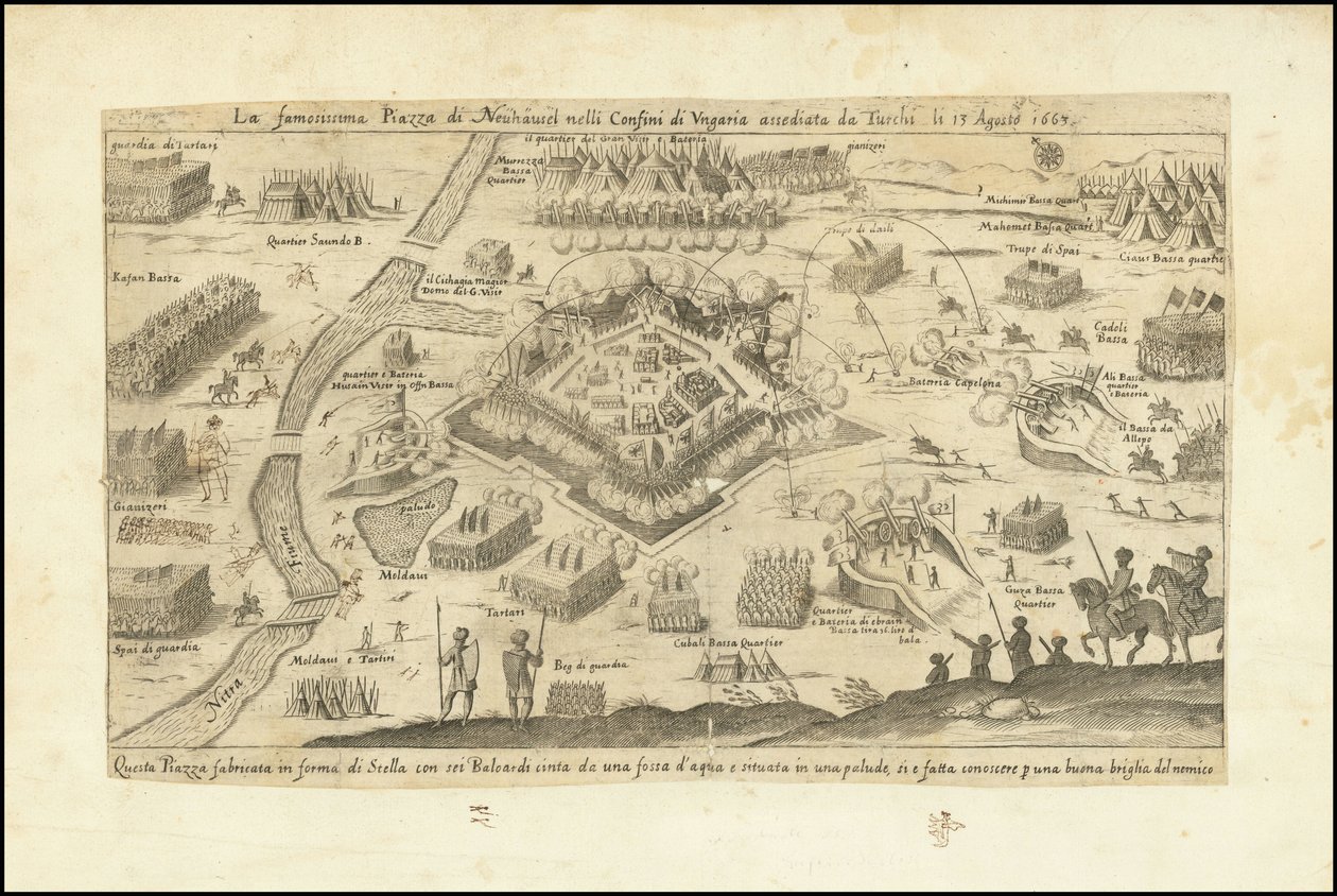 The Most Famous Square of Neuhausel on the Borders of Hungary Besieged by Turks on August 13, 1663 by Stefano Scolari