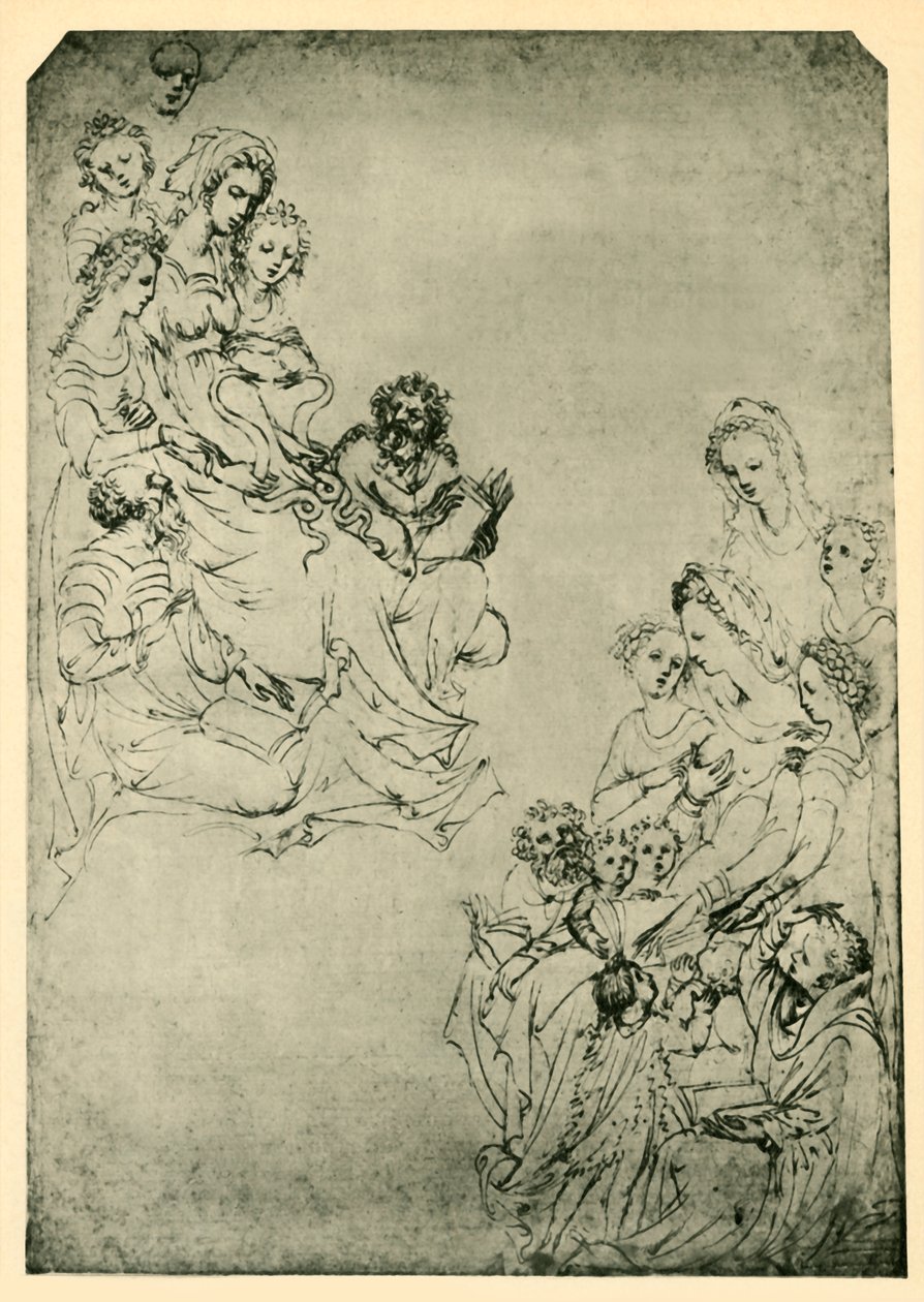 Allegory of the Liberal Arts: Logic and Grammar by Stefano da Verona