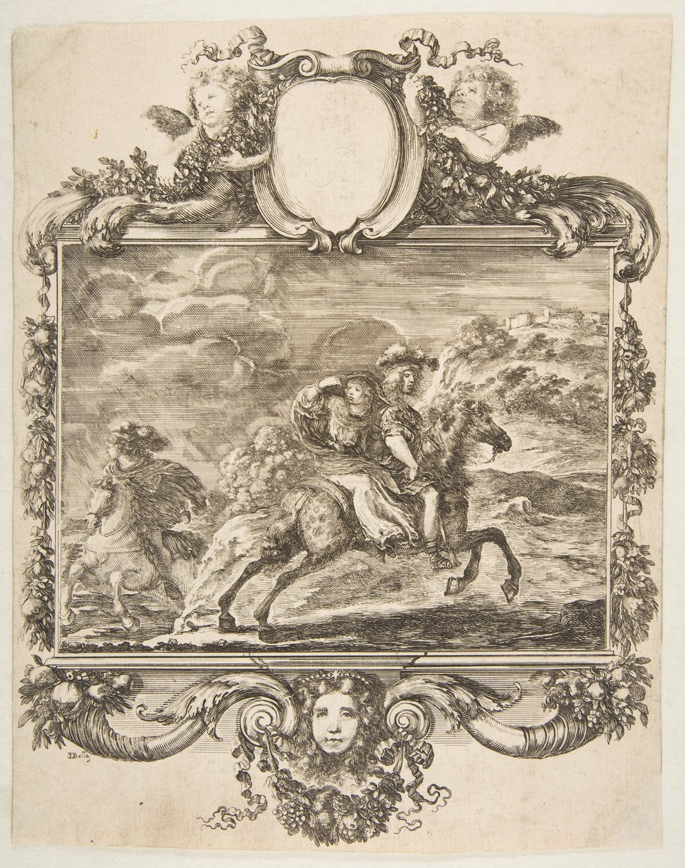 A Cavalier and a Lady on Horseback by Stefano della Bella