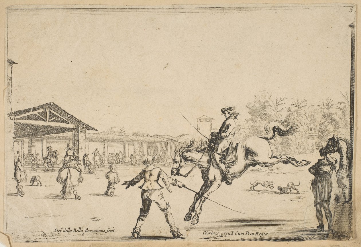A Riding School by Stefano della Bella