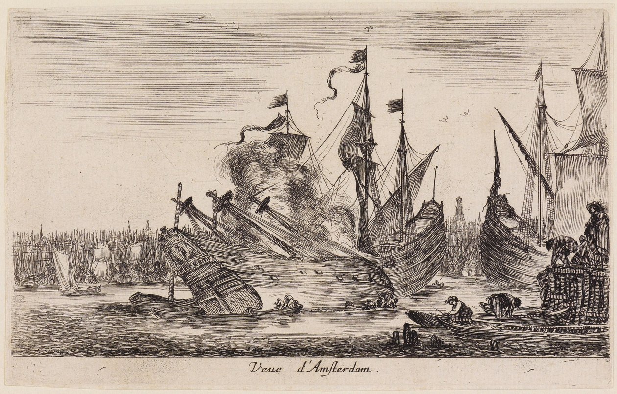 Views of Seaports: View of Amsterdam by Stefano della Bella