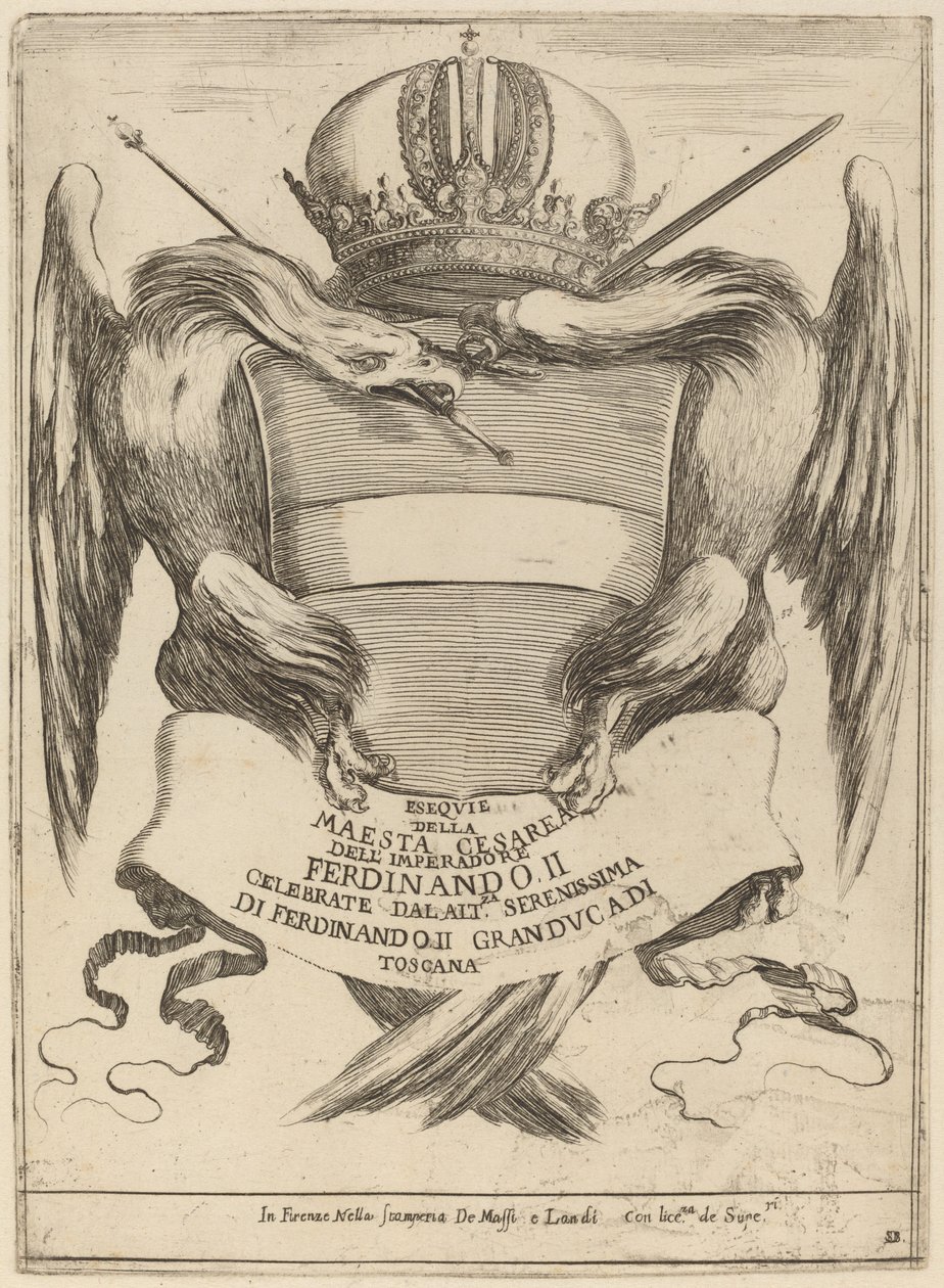 Arms with a Dedication to Grand Duke Ferdinand II by Stefano della Bella