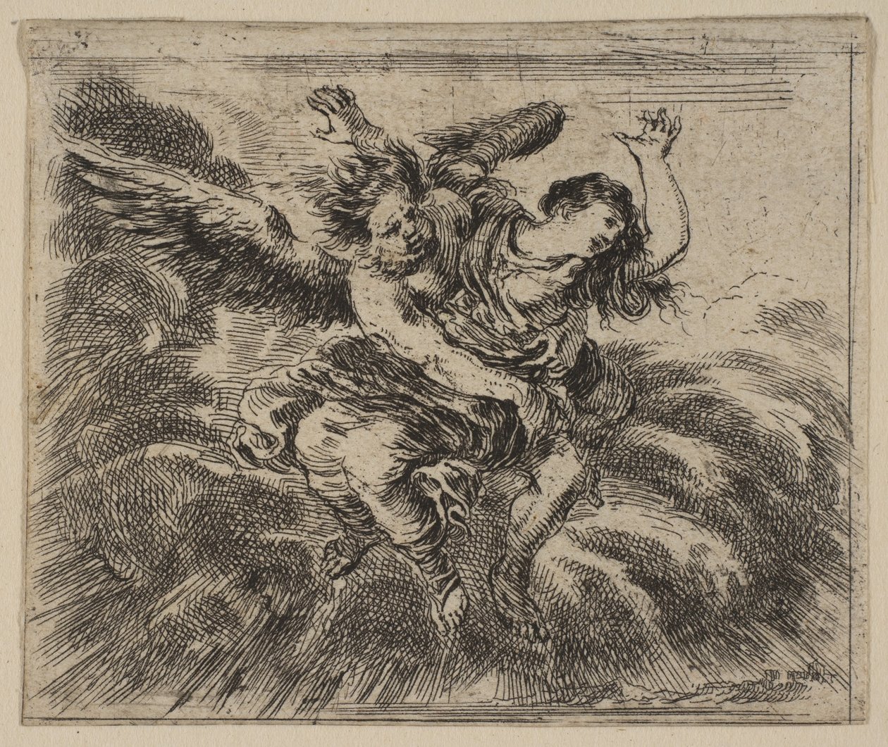 Boreas and Oreithyia, from Game of Mythology by Stefano della Bella