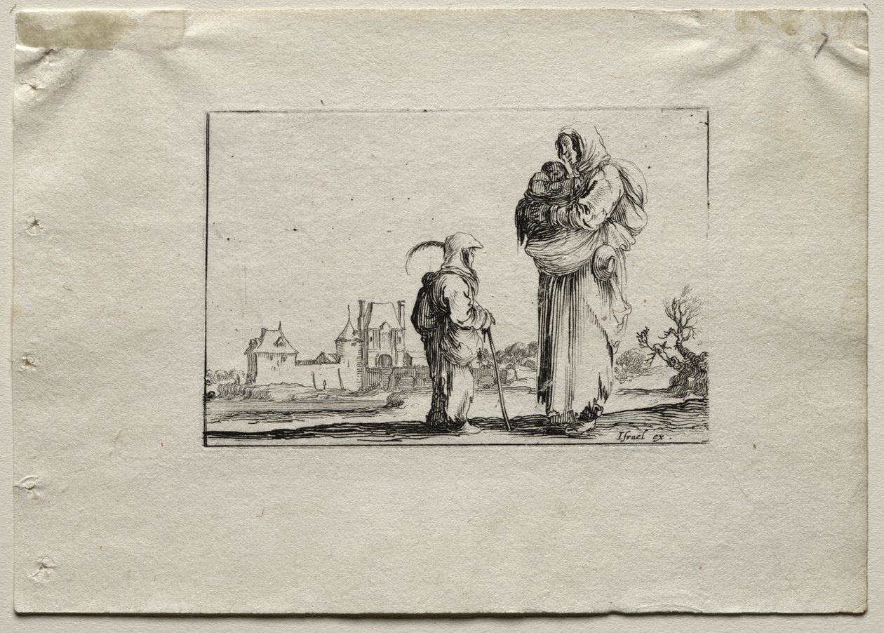 Caprices: Beggar Woman with a Baby and a Little Girl by Stefano della Bella