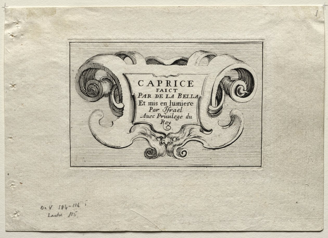 Caprices: Title Page by Stefano della Bella