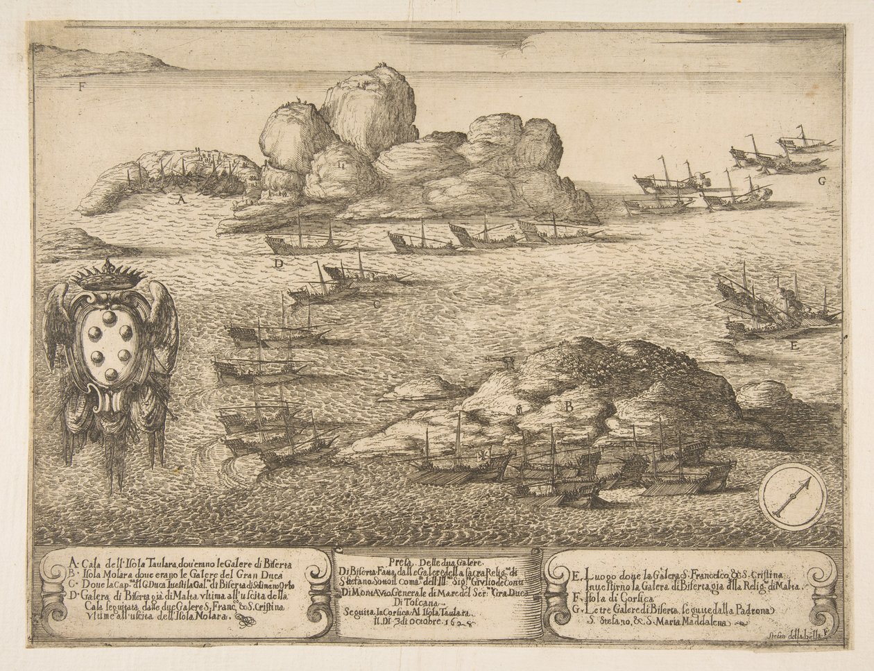 Capture of Two Galleys at Byserta by Stefano della Bella