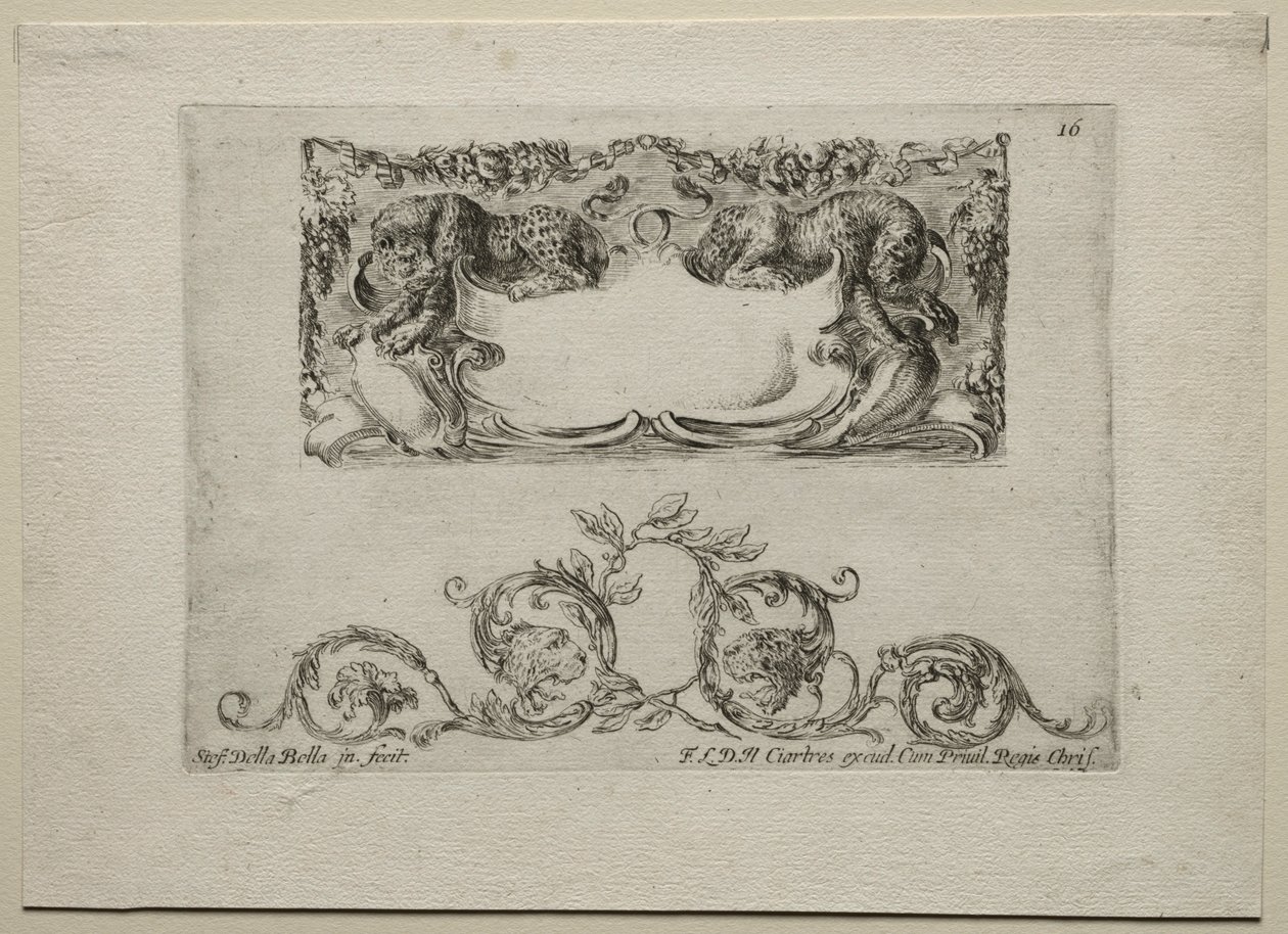 Collection of Various Caprices and New Designs of Cartouches and Ornaments: No 16 by Stefano della Bella