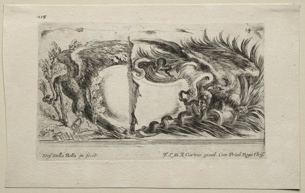Collection of Various Caprices and New Designs of Cartouches and Ornaments: No 14 by Stefano della Bella