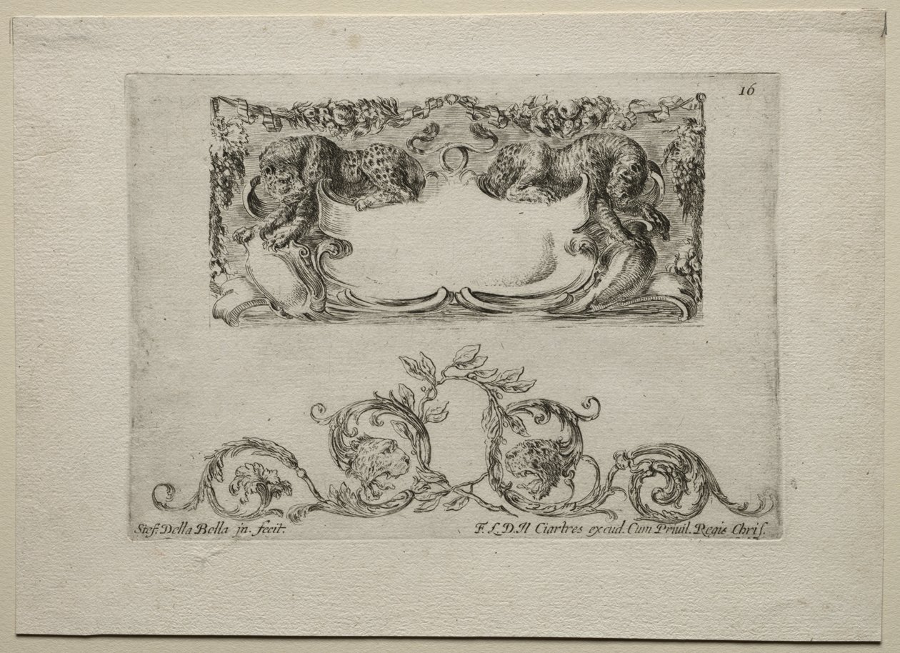 Collection of Various Caprices and New Designs of Cartouches and Ornaments: No 16 by Stefano della Bella
