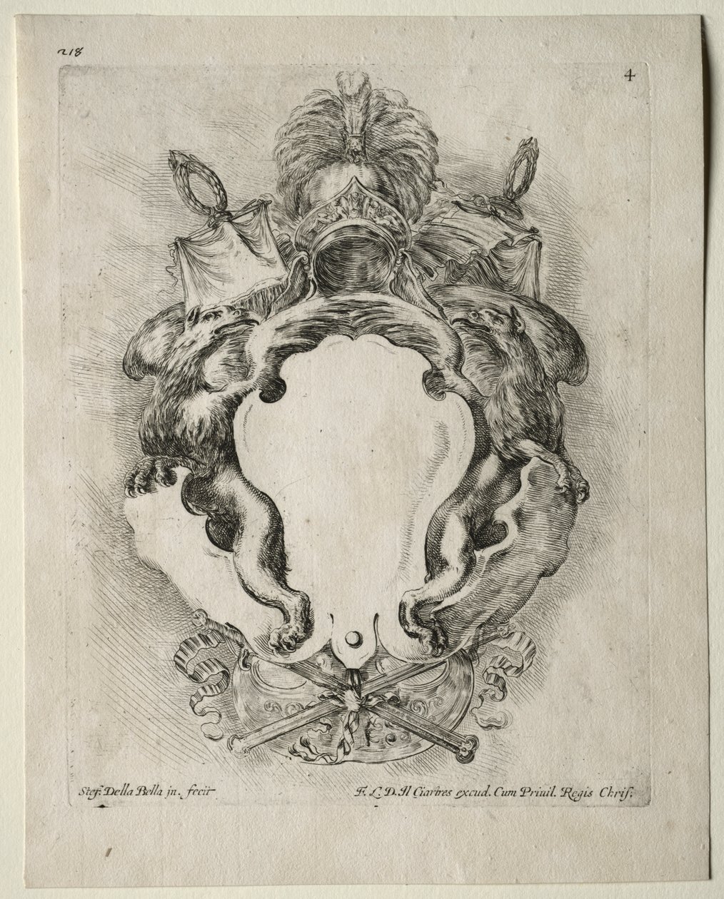 Collection of Various Caprices and New Designs of Cartouches and Ornaments: No. 4 by Stefano della Bella