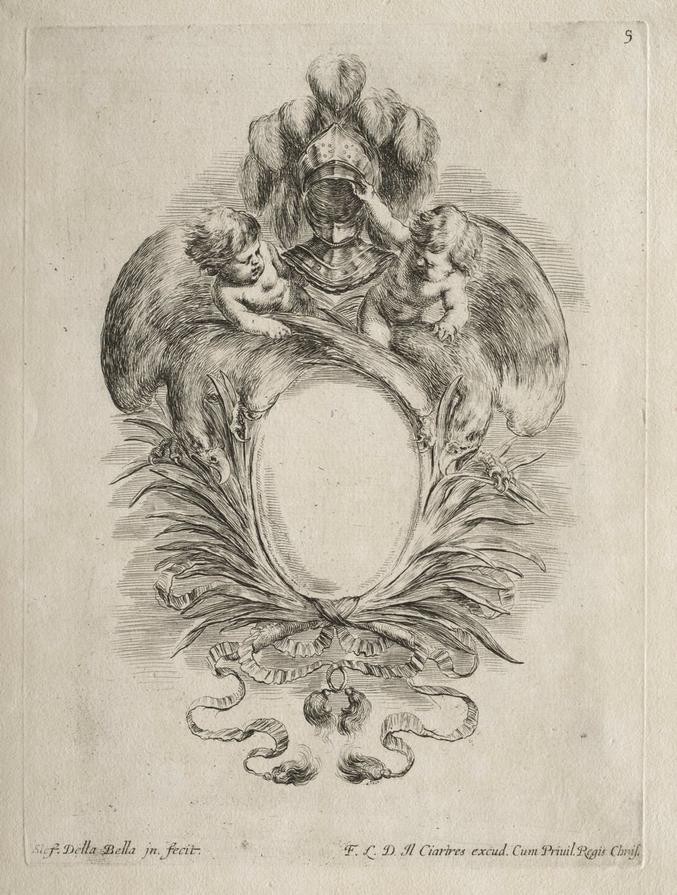 Collection of Various Caprices and New Designs of Cartouches and Ornaments: No. 5 by Stefano della Bella