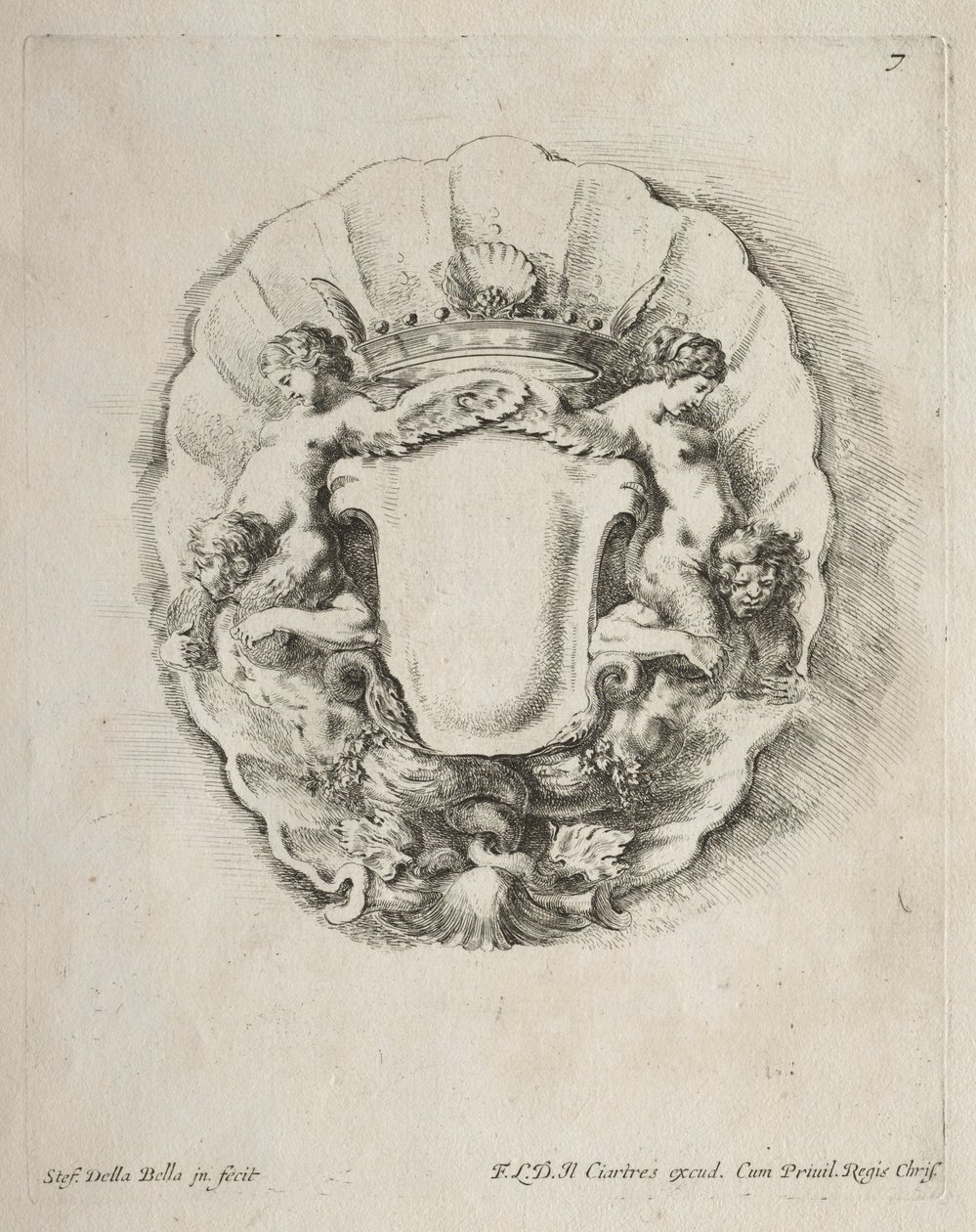 Collection of Various Caprices and New Designs of Cartouches and Ornaments: No 7 by Stefano della Bella