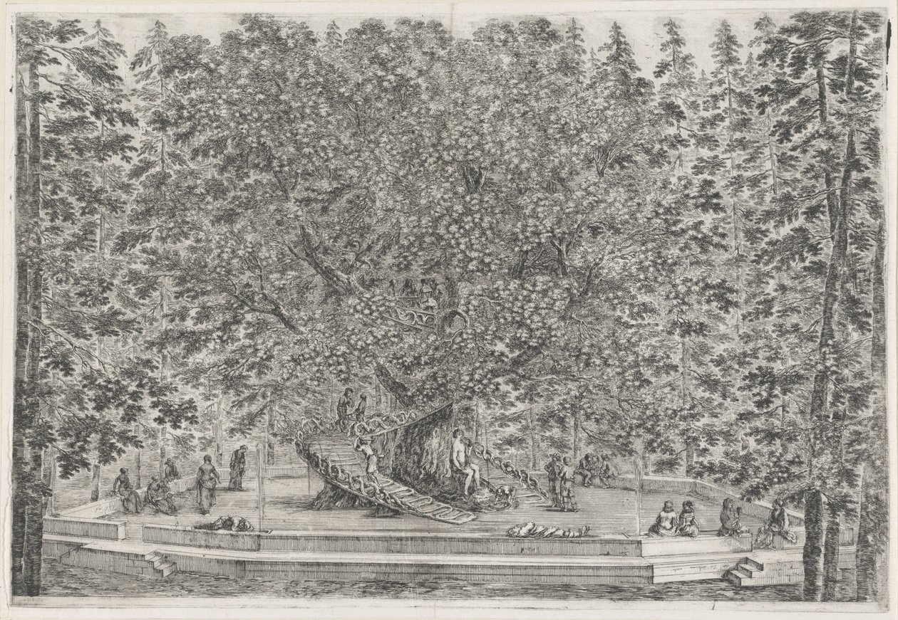 The Inhabited Tree in the Garden of Villa Pratolino by Stefano della Bella