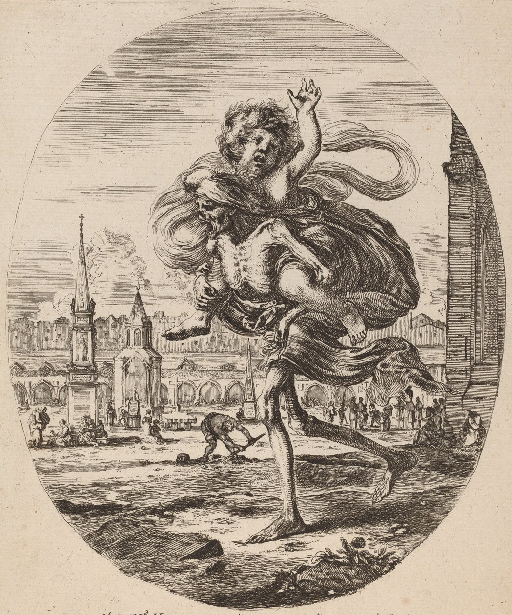 Death Carrying a Child to the Left by Stefano della Bella