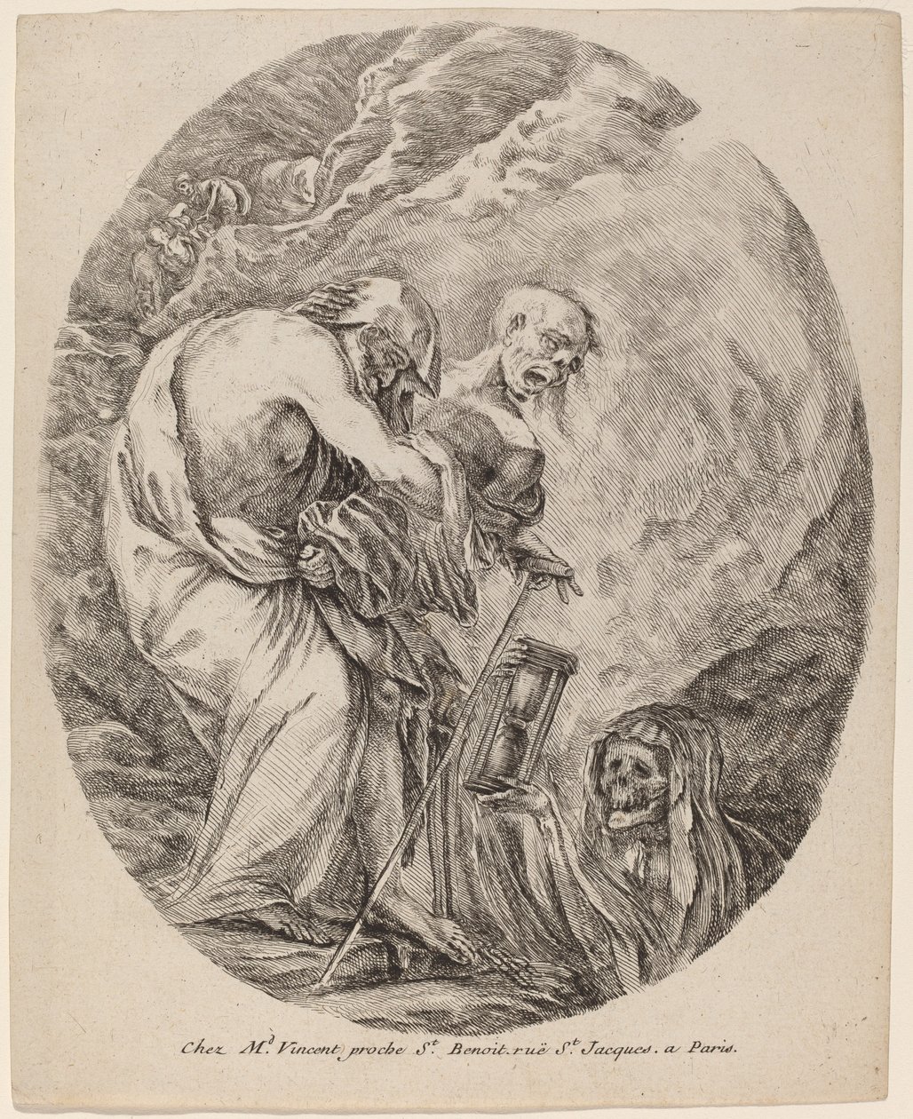 Death with an Old Man by Stefano della Bella