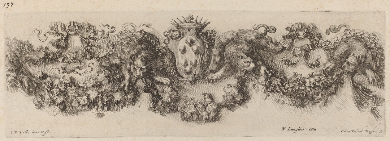 Festoon with Medici Coat of Arms, probably 1648 by Stefano della Bella